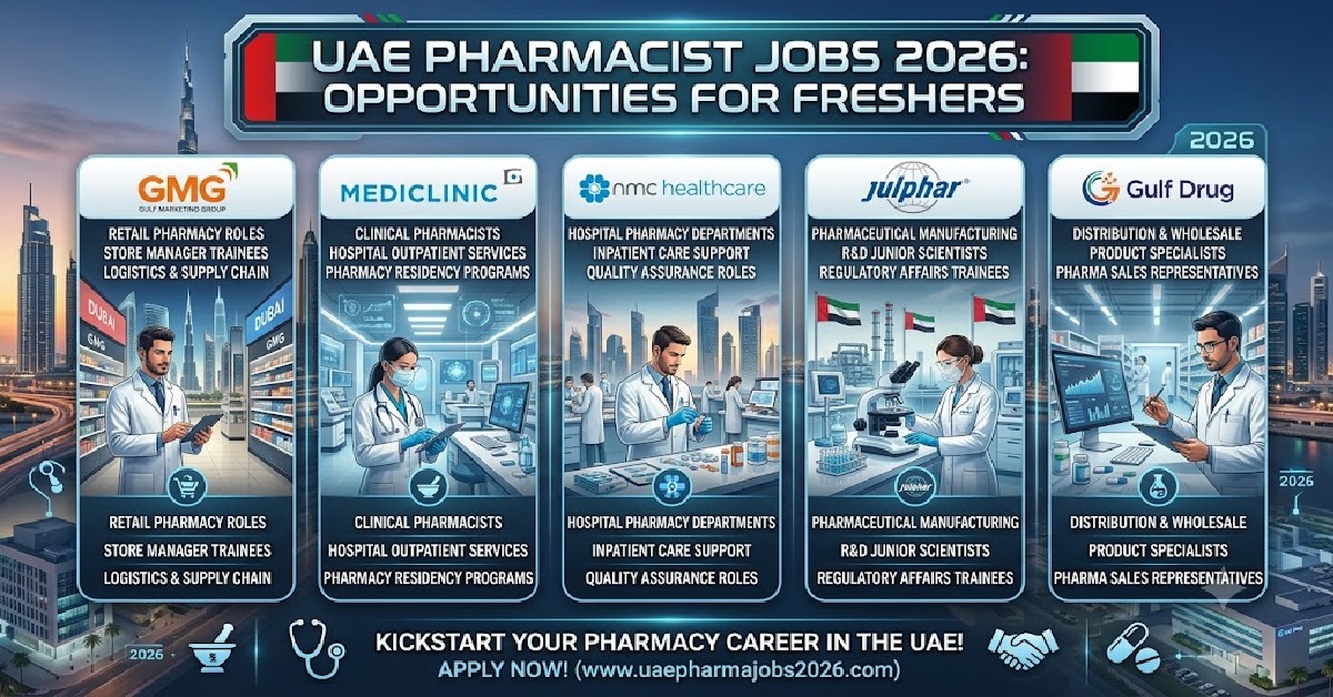 UAE Pharmacist Jobs 2026: GMG, Mediclinic, NMC Healthcare, Julphar and ...